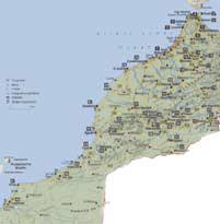 Suche eine Stadt ber die Navigationskarte von Marokko